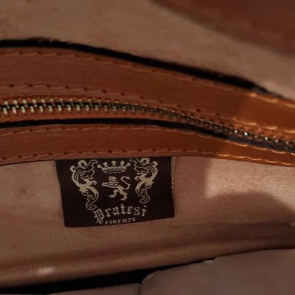 Pratesi Firenze,Elegant Brown Leather Shoulder Bag - Picture 9 of 17